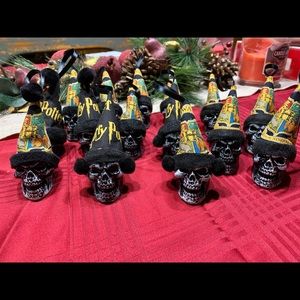 Hand made Harry Potter themed Santa Skulls.